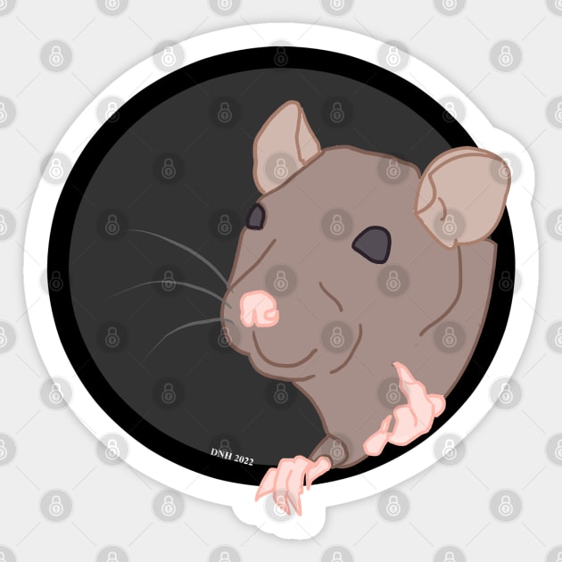 F'N Rat Sticker by dn.ART